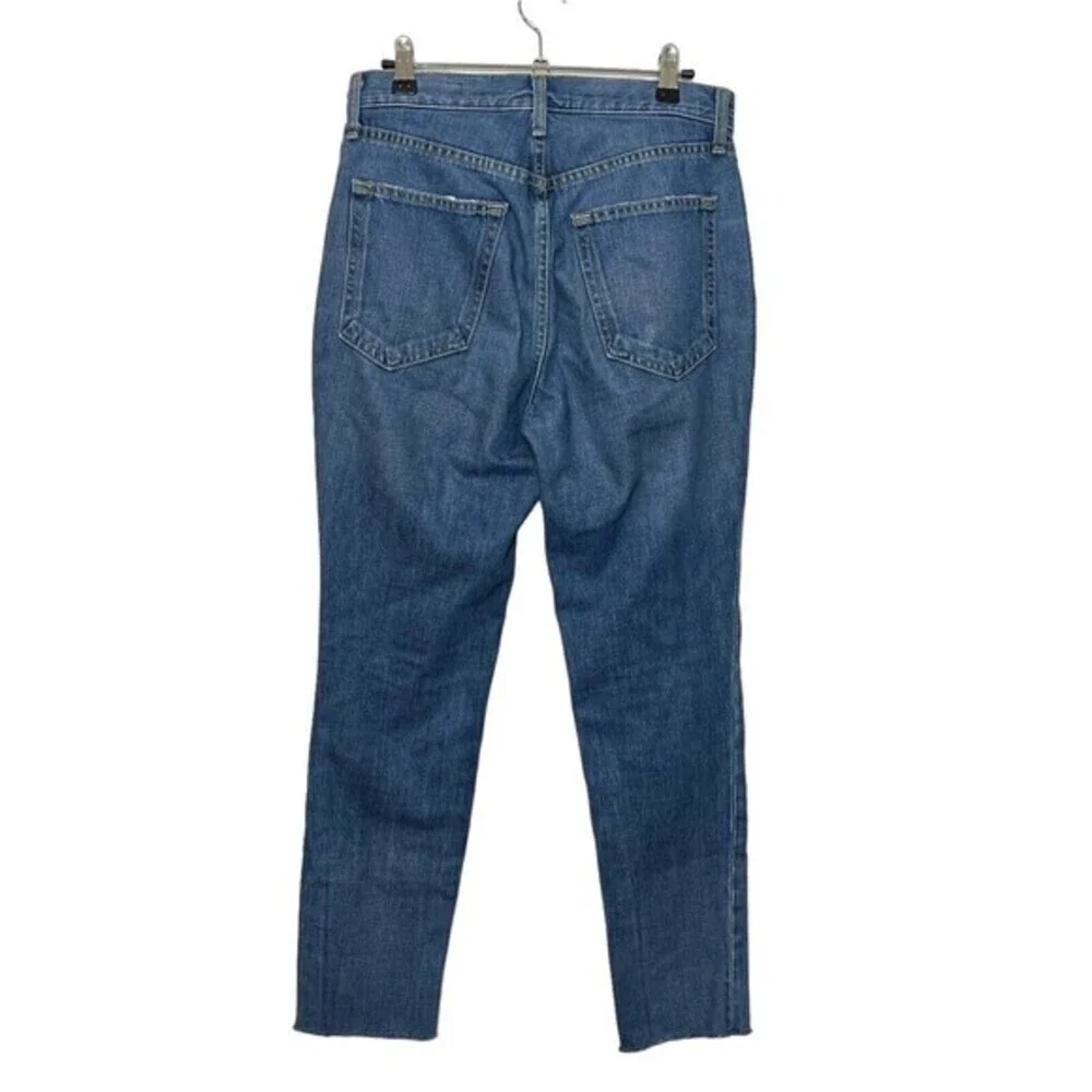 Rag & Bone High Rise Ankle Skinny Jeans Pamela Distressed Frayed Women’s Size 27